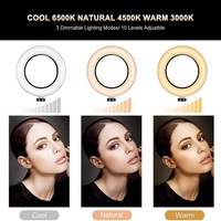 12in 30cm Selfie lampa pierścieniowa RGB statyw na telefon stojak uchwyt fotografia RingLight koło wypełnić światło Led kolor lampa Trepied makijaż 3